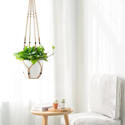 Mkono 43 Inch Macrame Plant Hanger Large