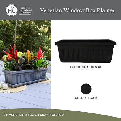The HC Companies Venetian Window Planter Box w/Drain Plug