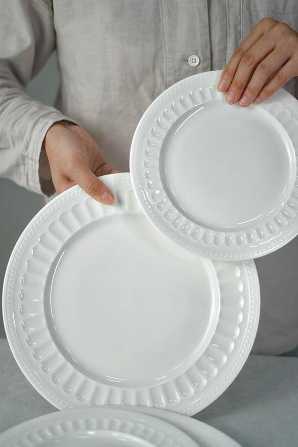 kanthea Bone China Dinner Plates, 10.5'' Ceramic Plates