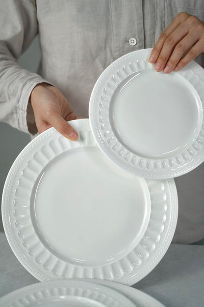 kanthea Bone China Dinner Plates, 10.5'' Ceramic Plates