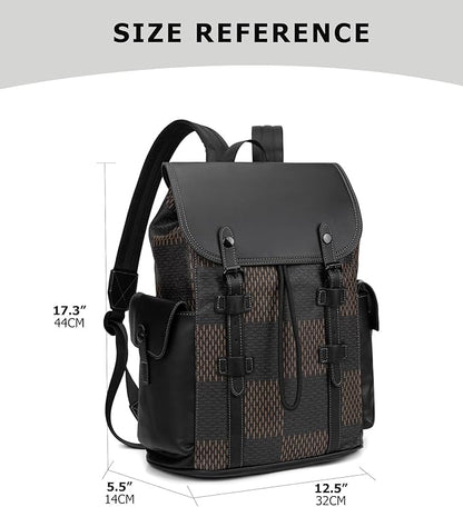 KingTo Laptop Backpack for Men Luxury Anti-Theft Travel Backpack Casual Business Waterproofing Computer Bag (A-Brown)