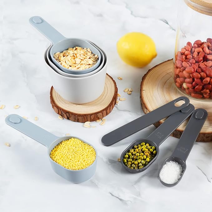 Stackable 10-Piece Measuring Cups and Spoons Set