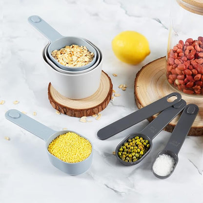 Stackable 10-Piece Measuring Cups and Spoons Set