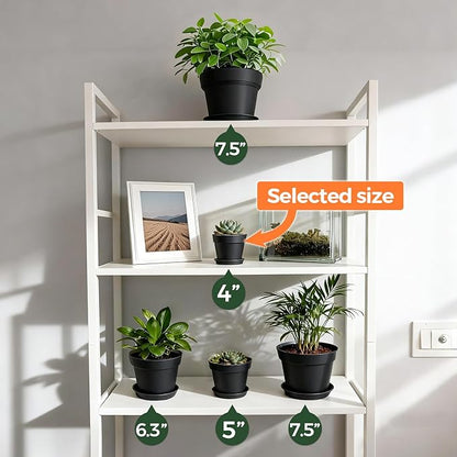T4U 4 Inch Plant Pots 8-Pack, Small Flower Pots