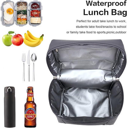 NOL Natural Organic Lifestyle Insulated Lunch Bags for Women Cooler Bag Lightweight Nylon Waterproof Lunch Box For Work