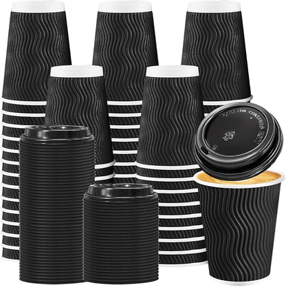 BYSNOW 50 Pack 12 oz Coffee Cups