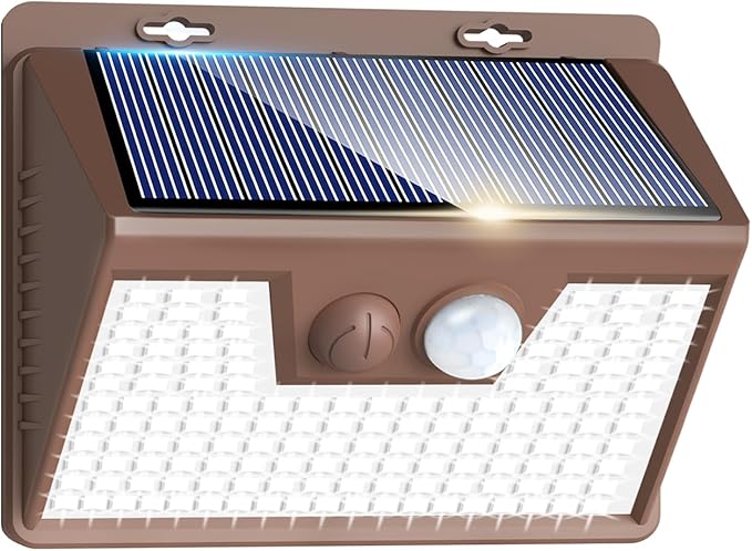 Peasur Solar Lights Outdoor Motion Sensor, Ultra-Bright 3 Mode Fence Security