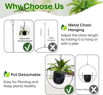 2 Pack Hanging Planters for Indoor Plants