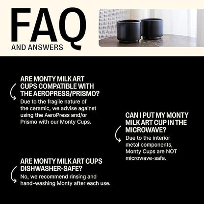 Fellow Monty Milk Art Espresso Cups