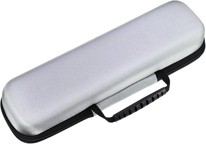 Juntan 5 Slots Hard Watch Travel Case, Portable Nylon Travel Watch Roll Case, Zipper Storage Organizer Box for Men Women with Soft Compressible Foam Pillow Silver