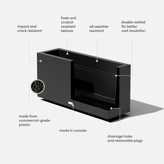 Veradek Block Series Long Box Planter