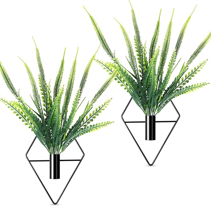 2 Pieces Black Wall Decor Hanging Planters