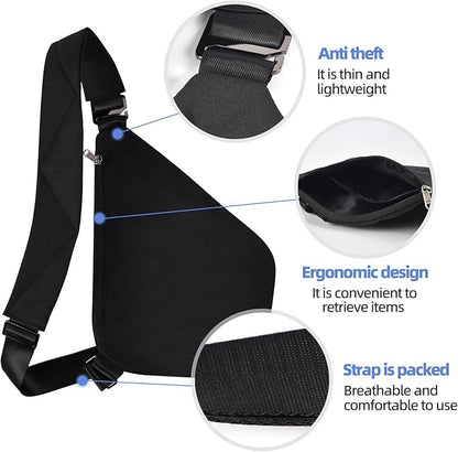 Anti Theft Crossbody Bag,Anti Theft Travel Bag for Women Men,Sling Crossbody Bag for Travel, Sport, Work