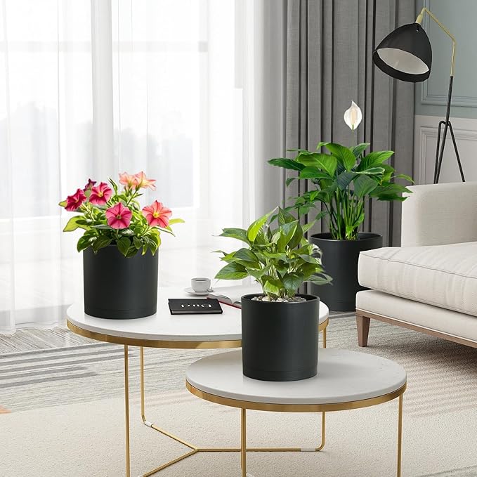 10/8/6 inch Large Deep Plant Pots