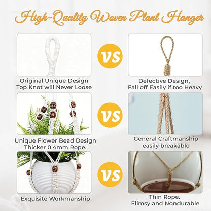 35 Inch Macrame Plant Hanger, Large