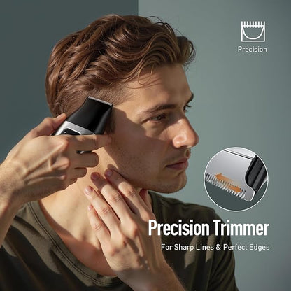 Professional Foil Shaver for Men: Cordless Electric Razor with High-Speed Dual Blades, Rechargeable USB-C, IPX6 Travel-Friendly/Home Use & Waterproof