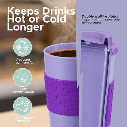 Copco Acadia 16oz Travel Mug, Ergonomic Design, Comfortable Handling