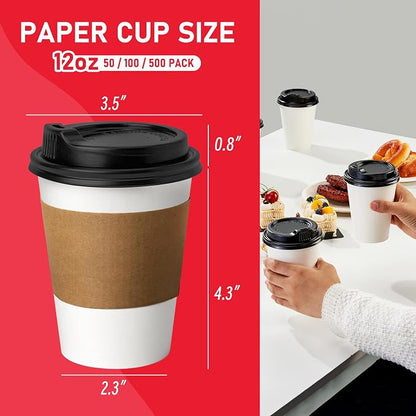 12 oz 500 Pack Coffee Cups