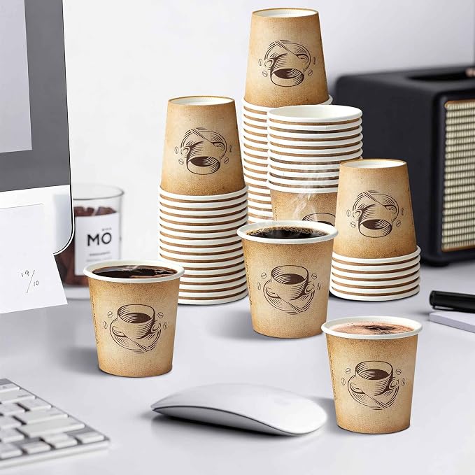 Clawsoff 300 Pack 6 oz Small Coffee Cups Disposable Paper Espresso Cups |