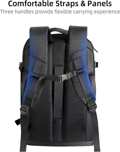 GHERSON Travel Laptop Backpack, TSA Friendly Flight Approved Carry-on Luggage,Water-resistant Lightweight Business Rucksack，Durable Large Weekender Bag Daypack Fits 17.3 Inch Laptop