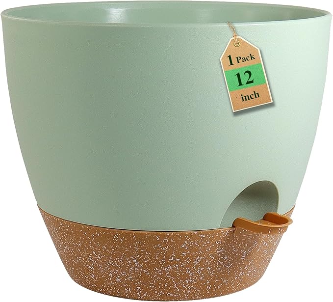 12 inch Large Self Watering Pots, Flower Plant Pots