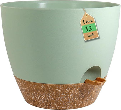 12 inch Large Self Watering Pots, Flower Plant Pots