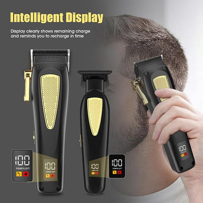 RESUXI Hair Clippers for Men Cordless Hair Trimmer Electric Shavers for Men Set,Professional Barber Clippers for Haircut Grooming Kit+Foil Blade Shaver+Zero Gapped Trimmer,Gift for Him