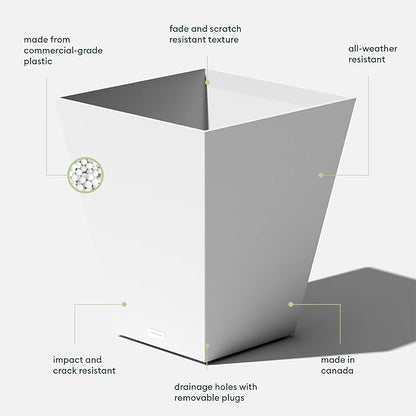Veradek Nobleton Indoor/Outdoor Wide Square Planter