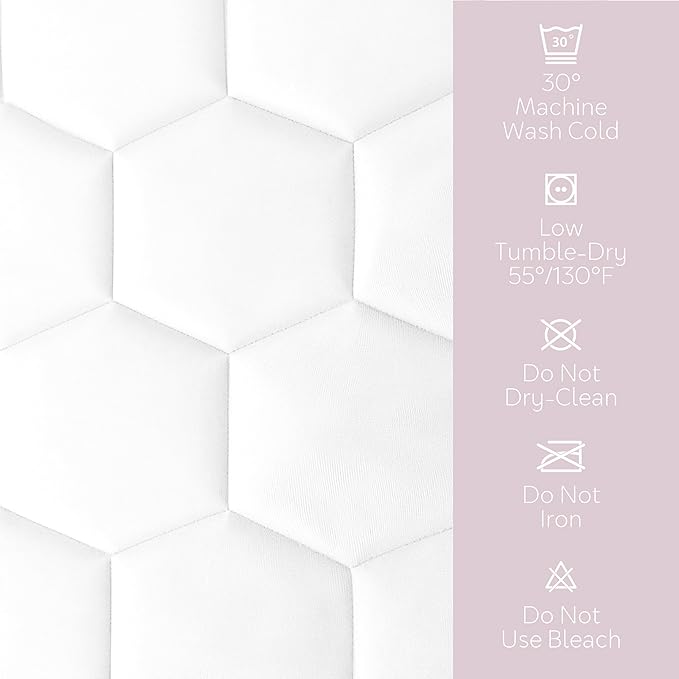 Hearth & Harbor California King Size Quilted Fitted Mattress Pad Cover, 100% Waterproof Mattress Protectors, Deep Pocket Fitted Mattress Cover 8" - 21" (72" x 84", White)