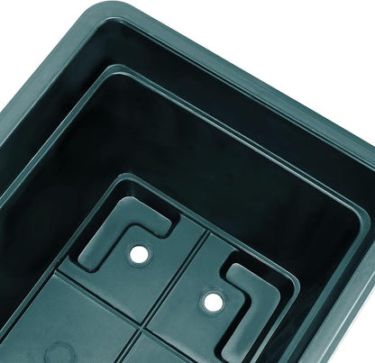 JOIKIT 6 Packs 17 x 7.5 x 5.5 Inch Plastic Window Planter Boxes