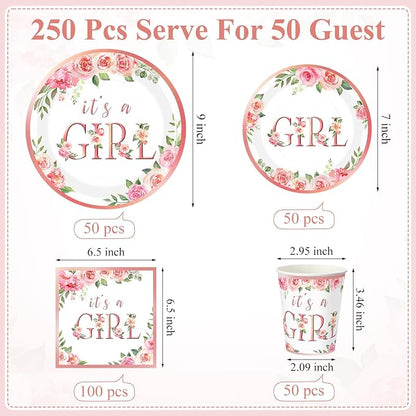 Funnymoom 250 Pcs Baby Shower Decoration