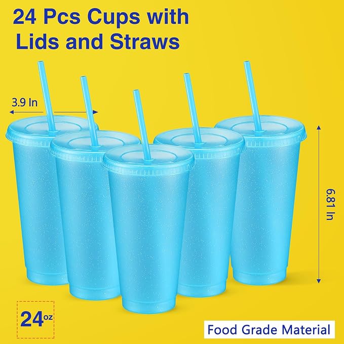 Amyhill 24 Pcs Reusable Cups