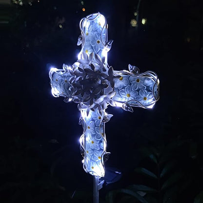 38Inch Solar Cross Garden Lights Outdoor Decorative