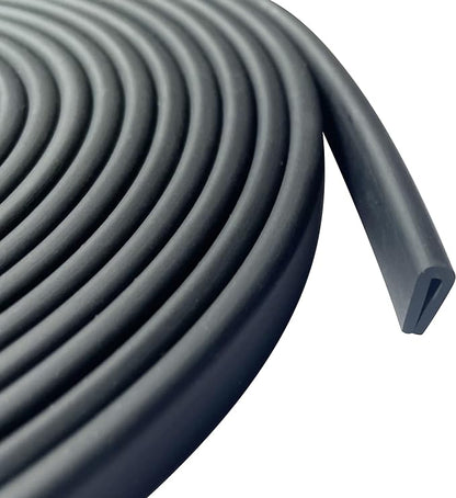 Rubber Edge Trim, 1/16" U Channel Edge Trim, Edge Protector, Length 10Ft