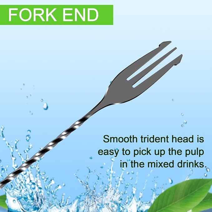Bar Spoon Cocktail Mixing Stirrers, 12”
