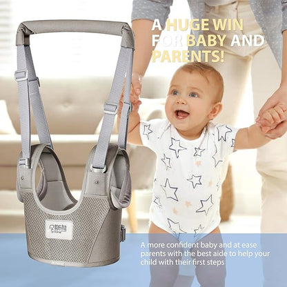 Baby Walking Harness-Handheld Assistant Belt- Toddler Infant Walking Aid for Trainer & Support 7-24 Month Old (summer-Gray-1817)