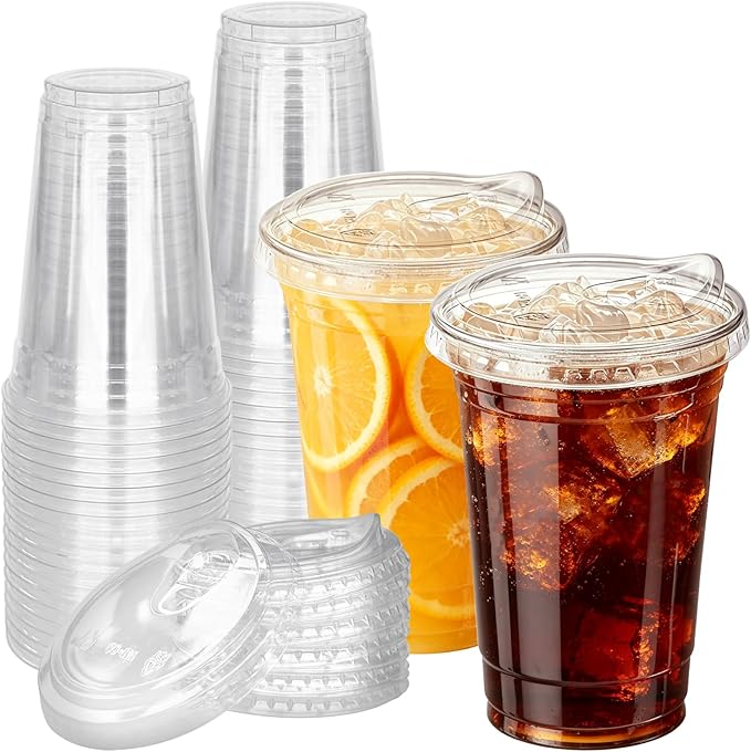Qinsihwn 24 oz Clear Plastic Cups