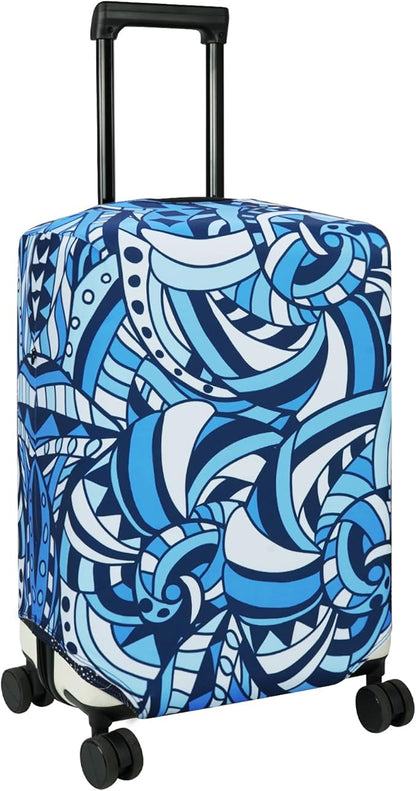 HYPER VENTURE Washable Luggage Cover - Fashion Suitcase Protector Fits 18-22 Inch Luggage (Cockle Stairs, S)