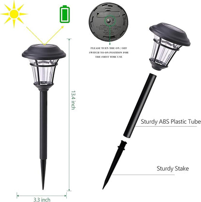 MAGGIFT 12 Pack Solar Pathway Lights Outdoor Solar Garden Lights