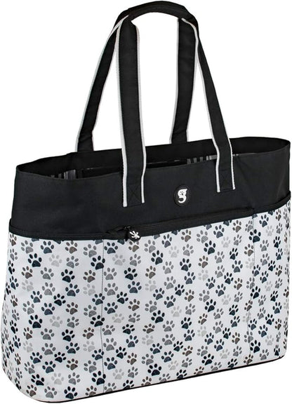geckobrands Oversized Beach Tote – Large and Stylish Beach Bag with 4 Exterior Pockets and Zippered Internal Compartment