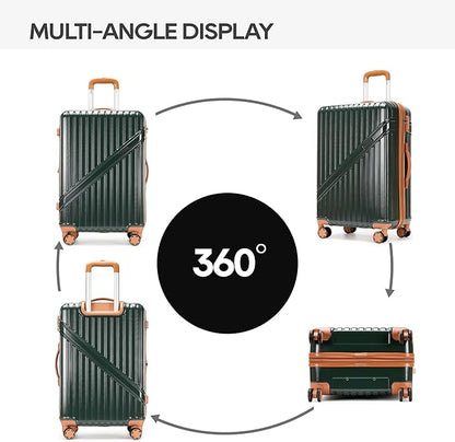 GinzaTravel Luggage Sets 3-Piece Expandable Suitcases with Wheels PC+ABS Durable Hardside Luggage sets TSA lock
