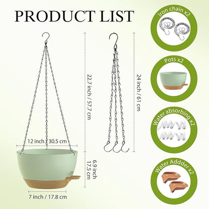 12 Inch Hanging Baskets 2 PC