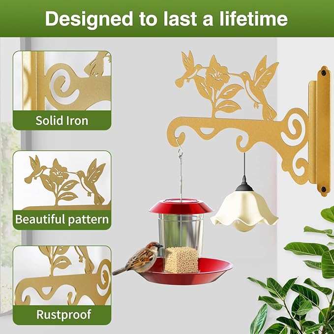 Elegant Bird Pattern Wall Hooks