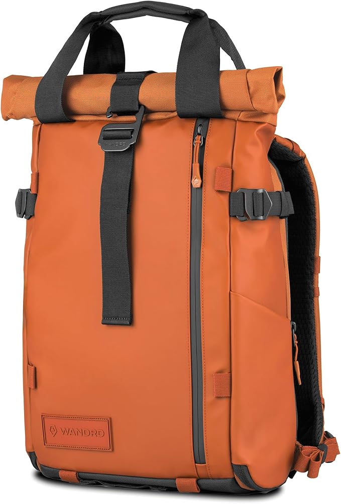WANDRD All New PRVKE 15L V4 Camera Backpack: Built-In Camera Cube Travel Backpack with Quick Side Access, Rolltop Expansion, Clamshell Opening, Magnetic Tote Handles