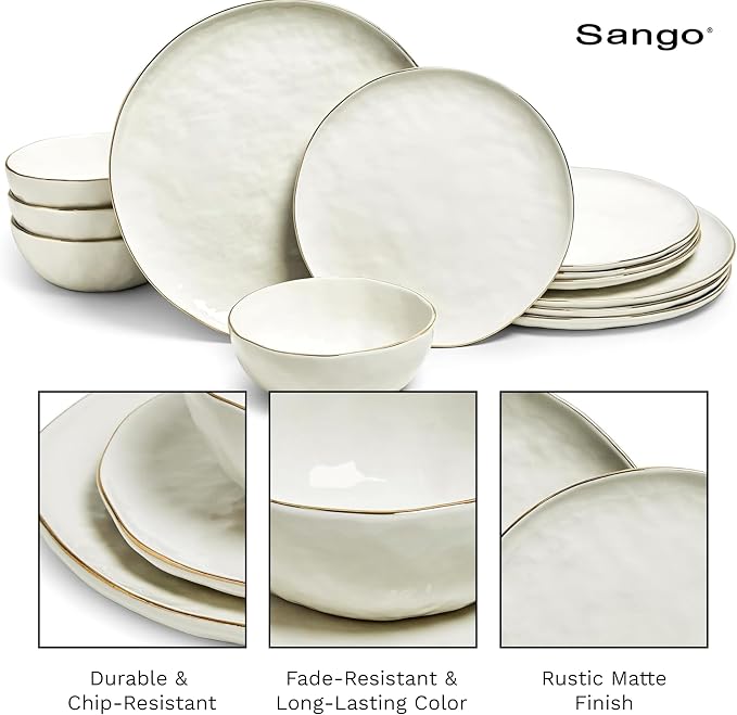 Sango 12-Piece Lightweight Porcelain Dinnerware Set