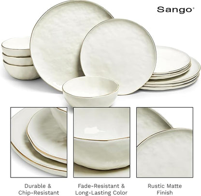 Sango 12-Piece Lightweight Porcelain Dinnerware Set