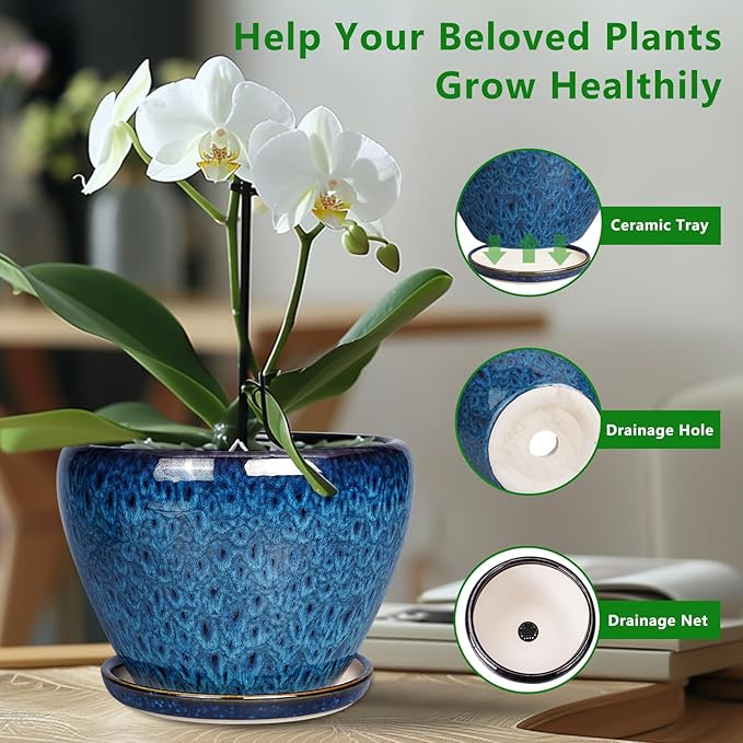 10 Inch Ceramic Planter Pot, Ceramic Plant Pot