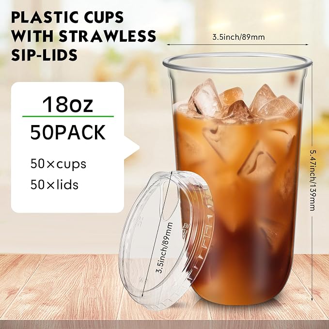 Baderke Clear Plastic Cups