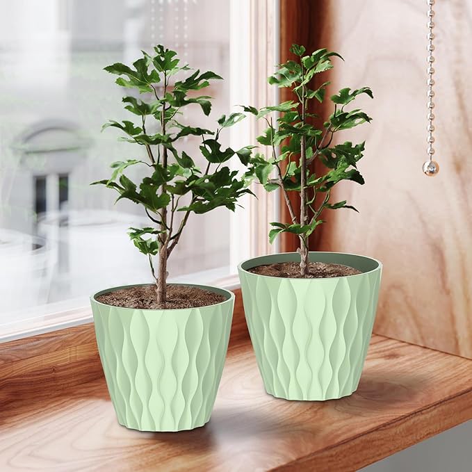 6 Pack 7 Inch Indoor Plant Pots
