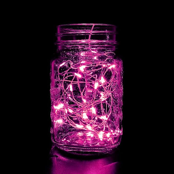 66Ft 200LED Pink Fairy Lights Plug in, Waterproof String Lights Outdoor &